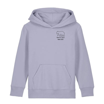 Bären Kind klein - Bio Kinder Hoodie *personalisierbar* Mini Cruiser Hoodie 2.0 ST ST Lavender