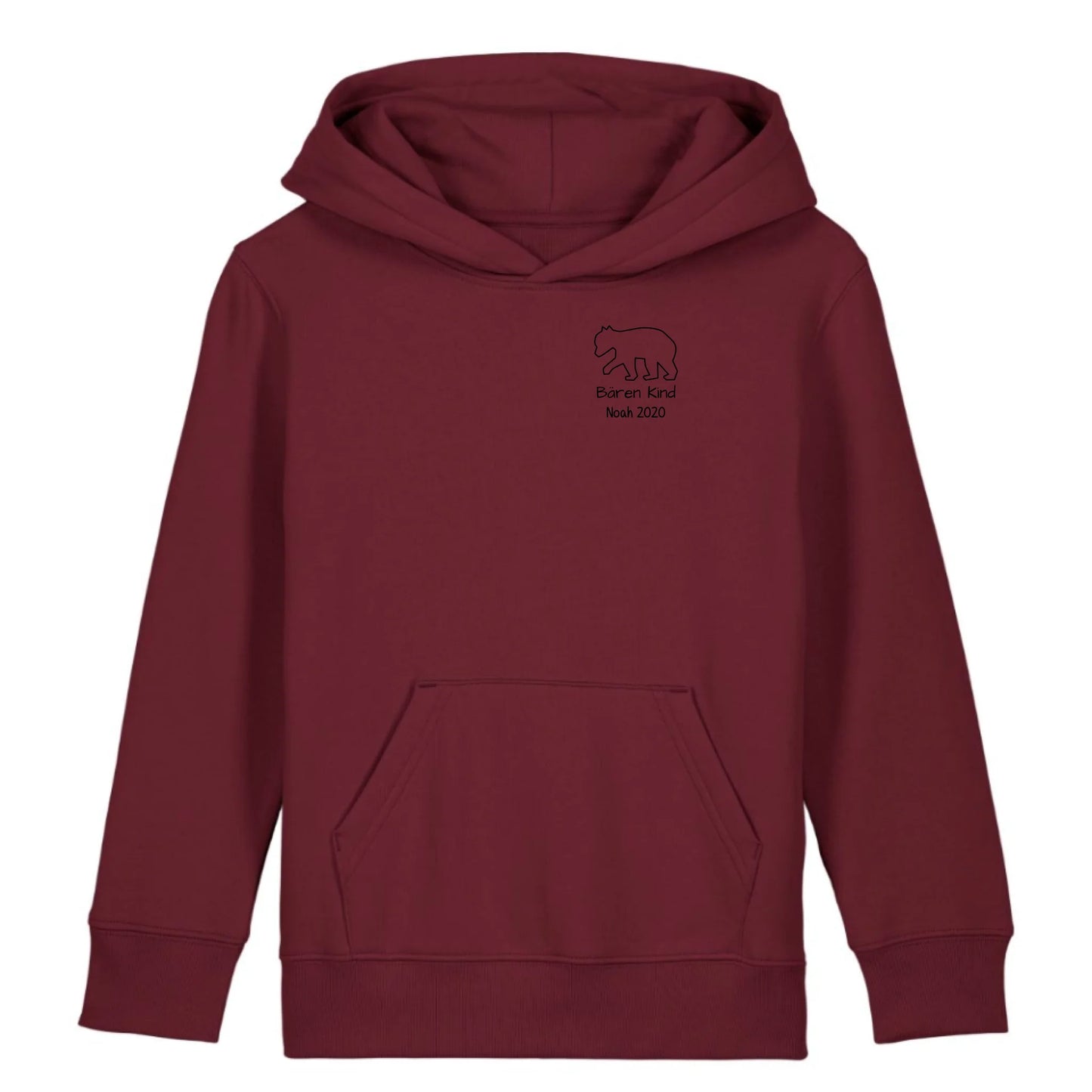Bären Kind klein - Bio Kinder Hoodie *personalisierbar* Mini Cruiser Hoodie 2.0 ST ST Burgundy