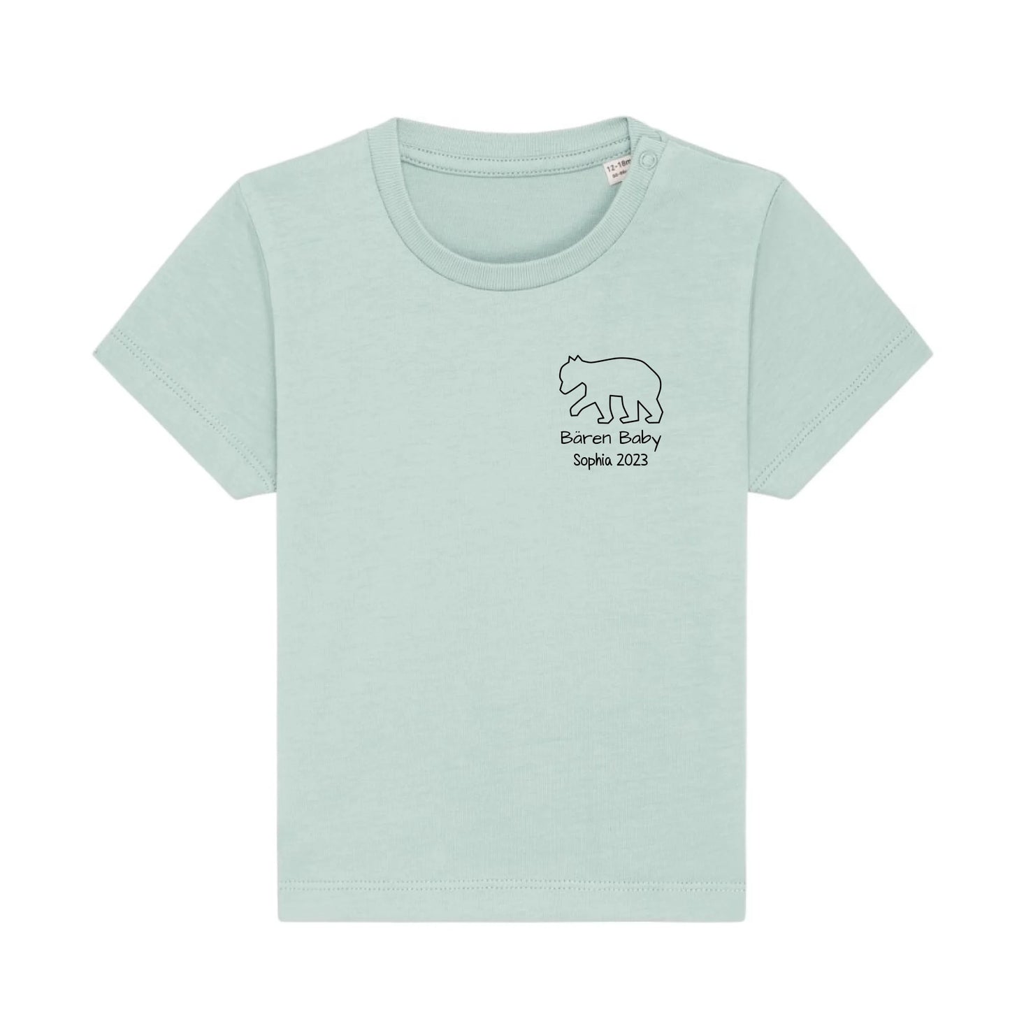Bären Baby klein - Bio Baby Shirt *personalisierbar* Baby Creator T-Shirt ST ST NEU Caribbean-Blue