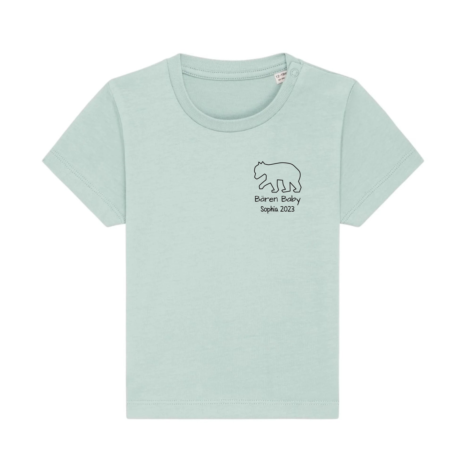 Bären Baby klein - Bio Baby Shirt *personalisierbar* Baby Creator T-Shirt ST ST NEU Caribbean-Blue