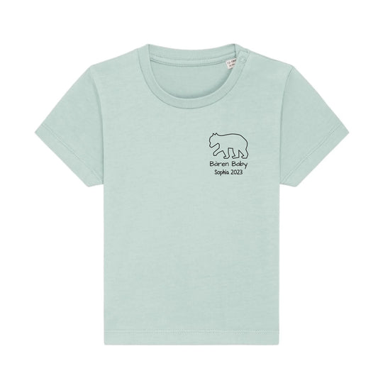 Bären Baby klein - Bio Baby Shirt *personalisierbar* Baby Creator T-Shirt ST ST NEU Caribbean-Blue