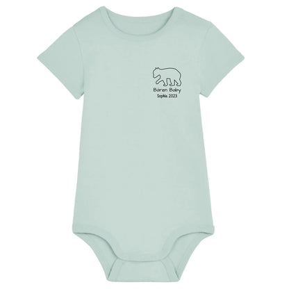 Bären Baby klein - Bio Baby Body *personalisierbar* Baby Body ST ST Caribbean-Blue