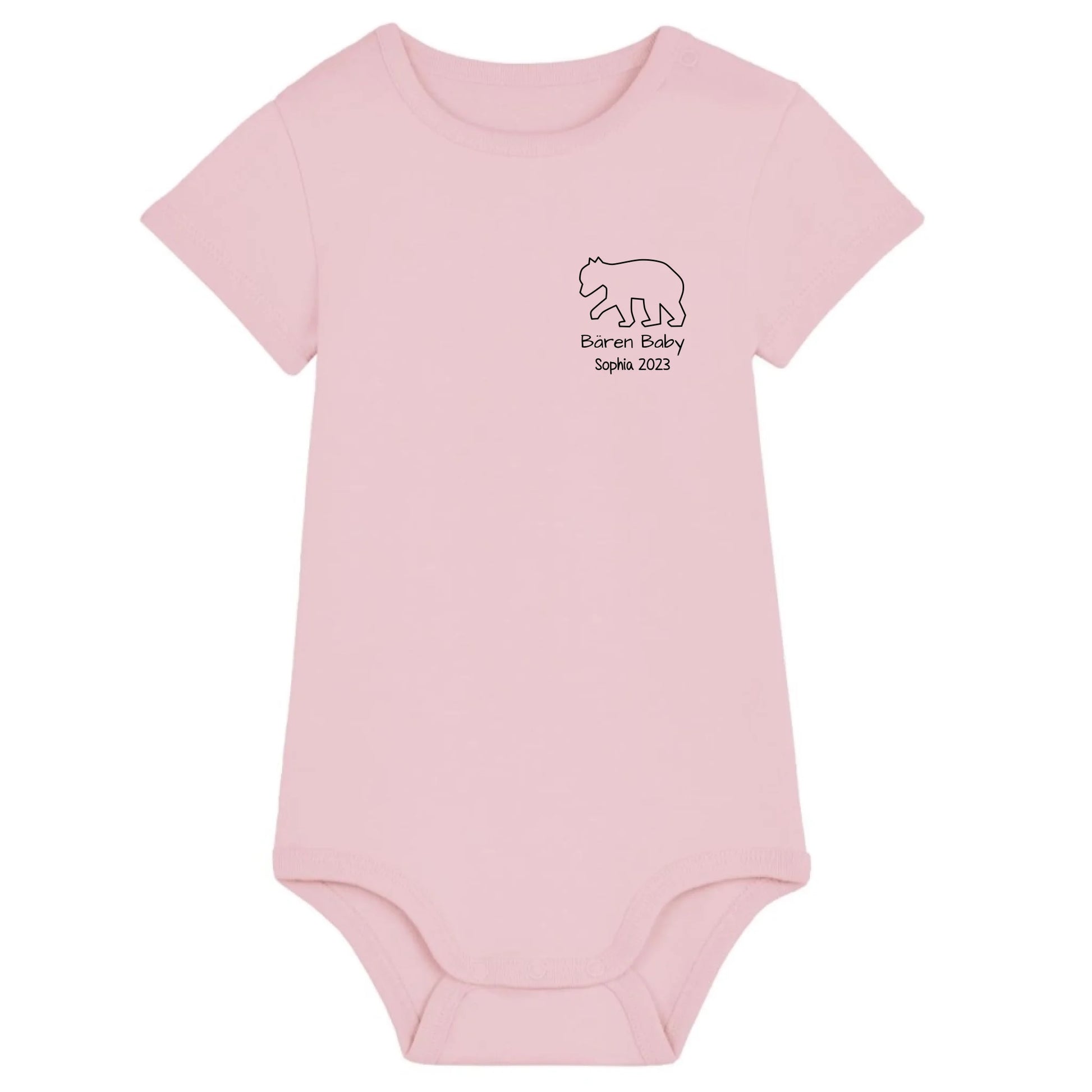 Bären Baby klein - Bio Baby Body *personalisierbar* Baby Body ST ST Cotton-Pink