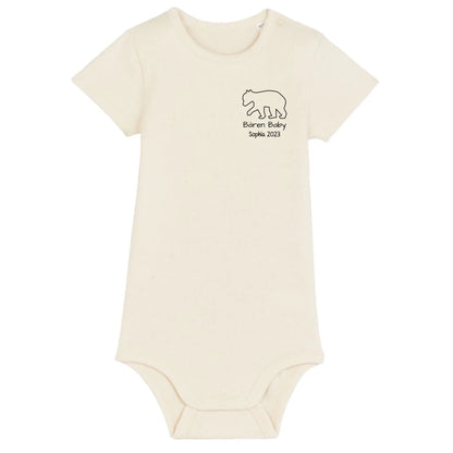 Bären Baby klein - Bio Baby Body *personalisierbar* Baby Body ST ST Natural-Raw