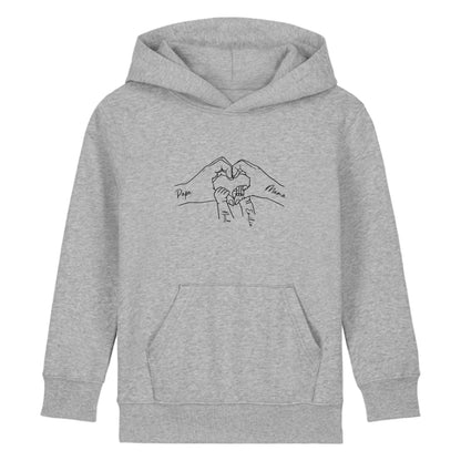 Family Love - Bio Kinder Hoodie *personalisierbar* Mini Cruiser Hoodie 2.0 ST ST Heather-Grey