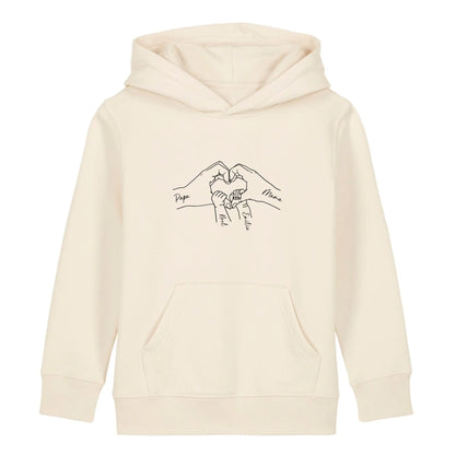 Family Love - Bio Kinder Hoodie *personalisierbar* Mini Cruiser Hoodie 2.0 ST ST Natural-Raw