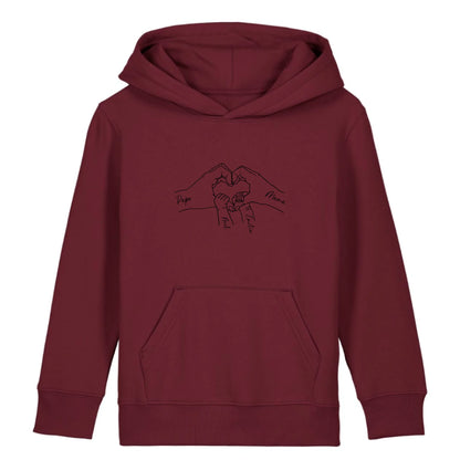 Family Love - Bio Kinder Hoodie *personalisierbar* Mini Cruiser Hoodie 2.0 ST ST Burgundy