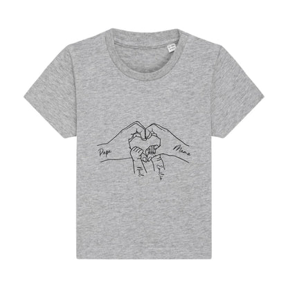 Family Love - Bio Baby Shirt *personalisierbar* Baby Creator T-Shirt ST ST NEU Heather-Grey