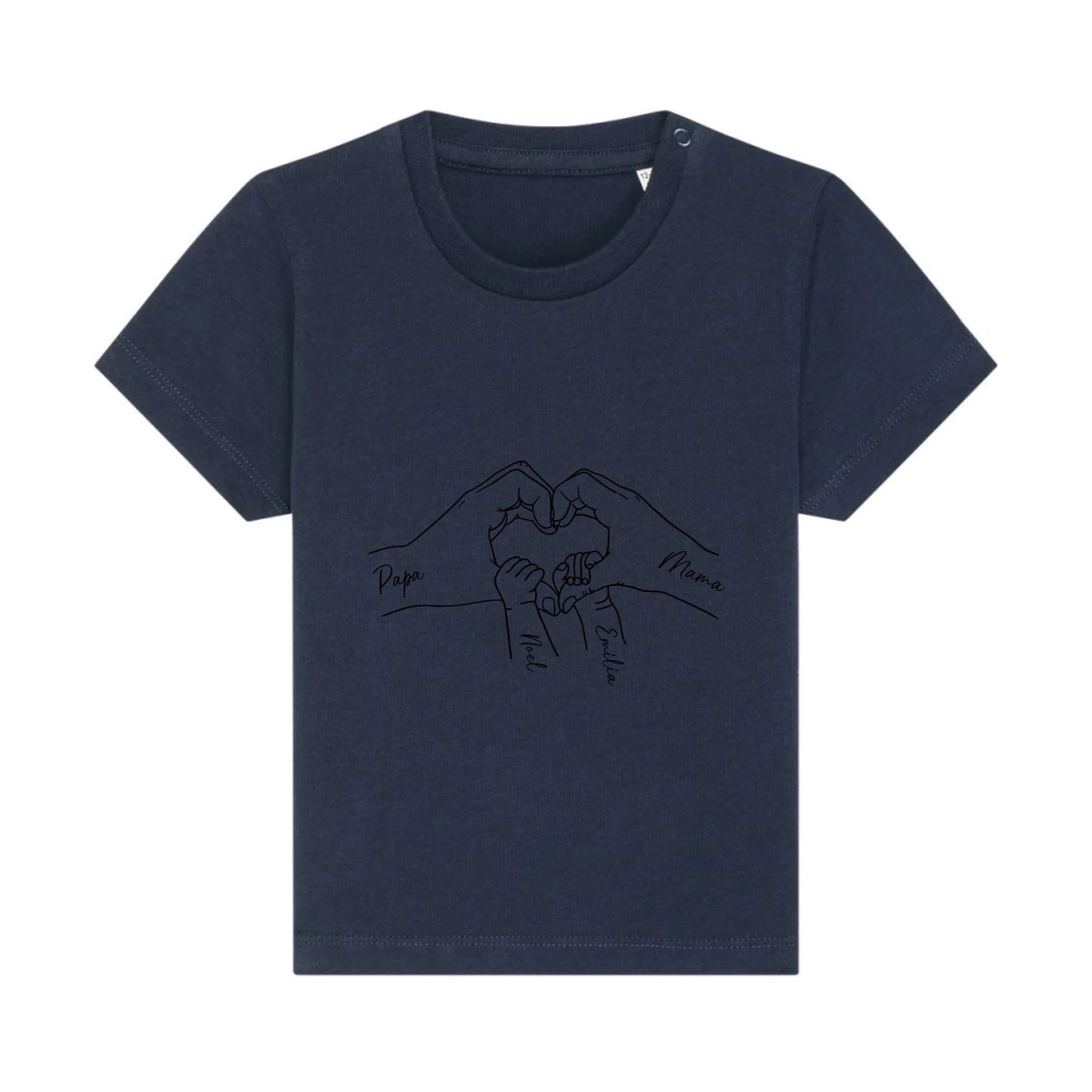 Family Love - Bio Baby Shirt *personalisierbar* Baby Creator T-Shirt ST ST NEU French-Navy
