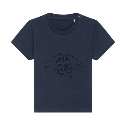 Family Love - Bio Baby Shirt *personalisierbar* Baby Creator T-Shirt ST ST NEU French-Navy