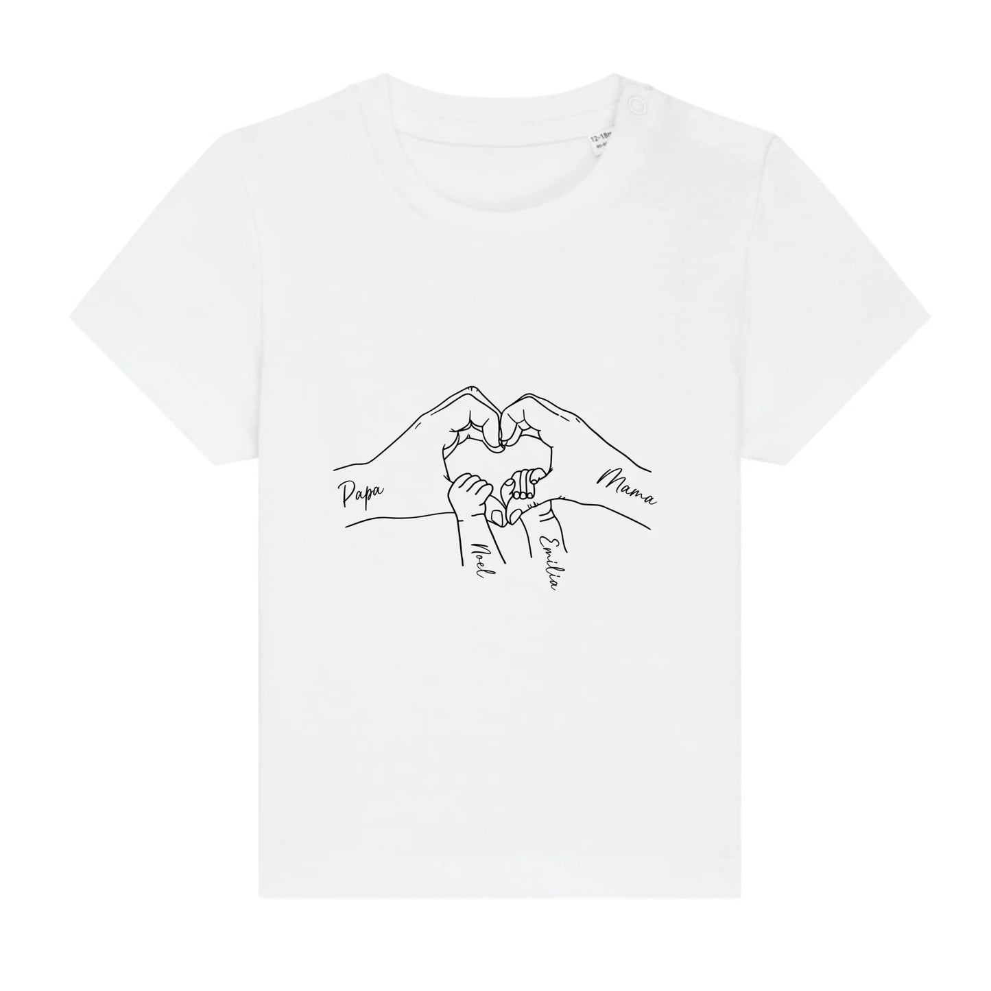 Family Love - Bio Baby Shirt *personalisierbar* Baby Creator T-Shirt ST ST NEU White