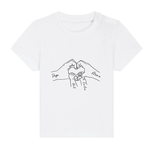 Family Love - Bio Baby Shirt *personalisierbar* Baby Creator T-Shirt ST ST NEU White