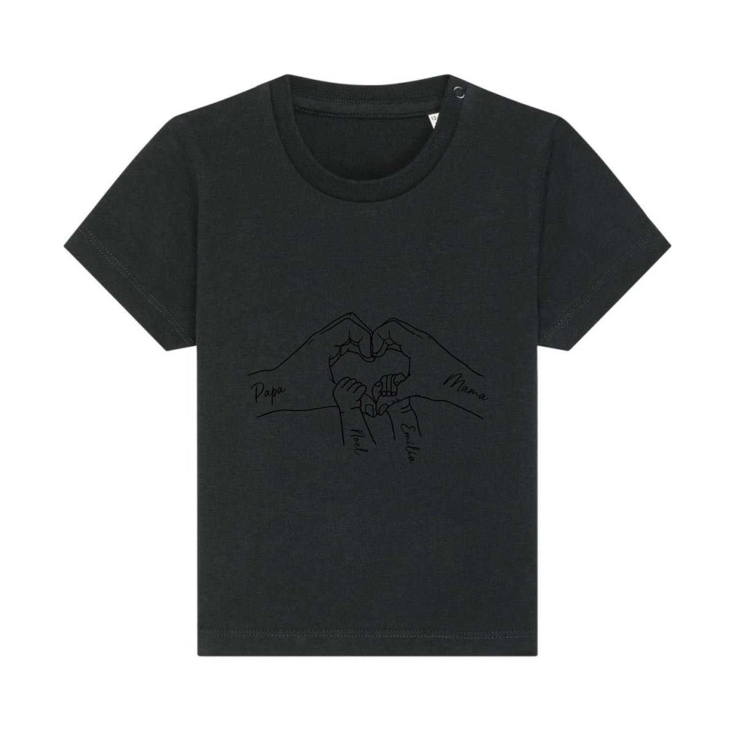 Family Love - Bio Baby Shirt *personalisierbar* Baby Creator T-Shirt ST ST NEU Black