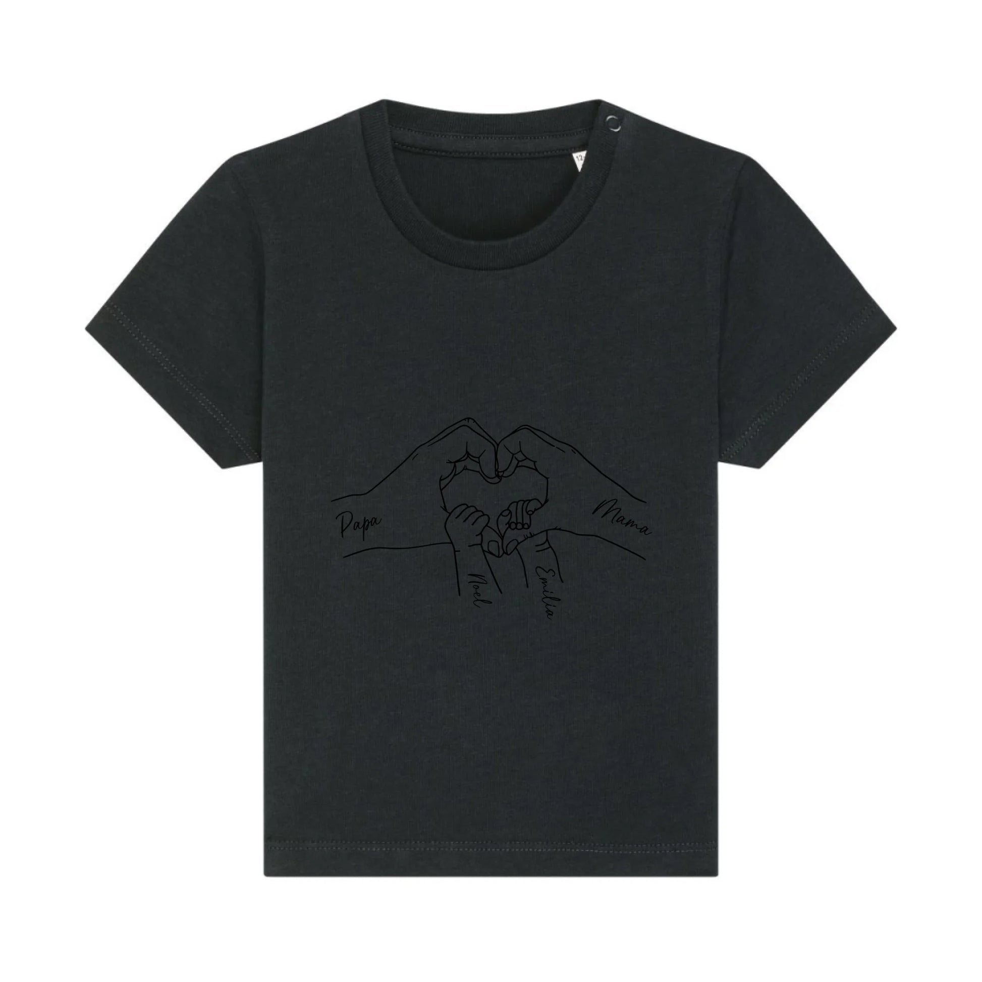 Family Love - Bio Baby Shirt *personalisierbar* Baby Creator T-Shirt ST ST NEU Black