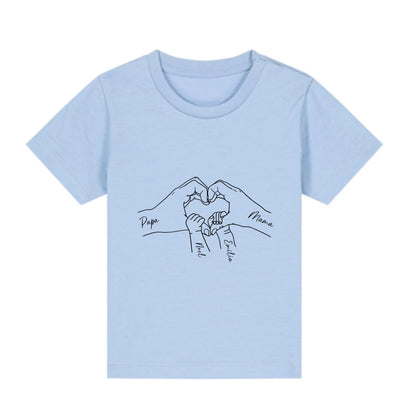 Family Love - Bio Baby Shirt *personalisierbar* Baby Creator T-Shirt ST ST NEU Blue-Soul