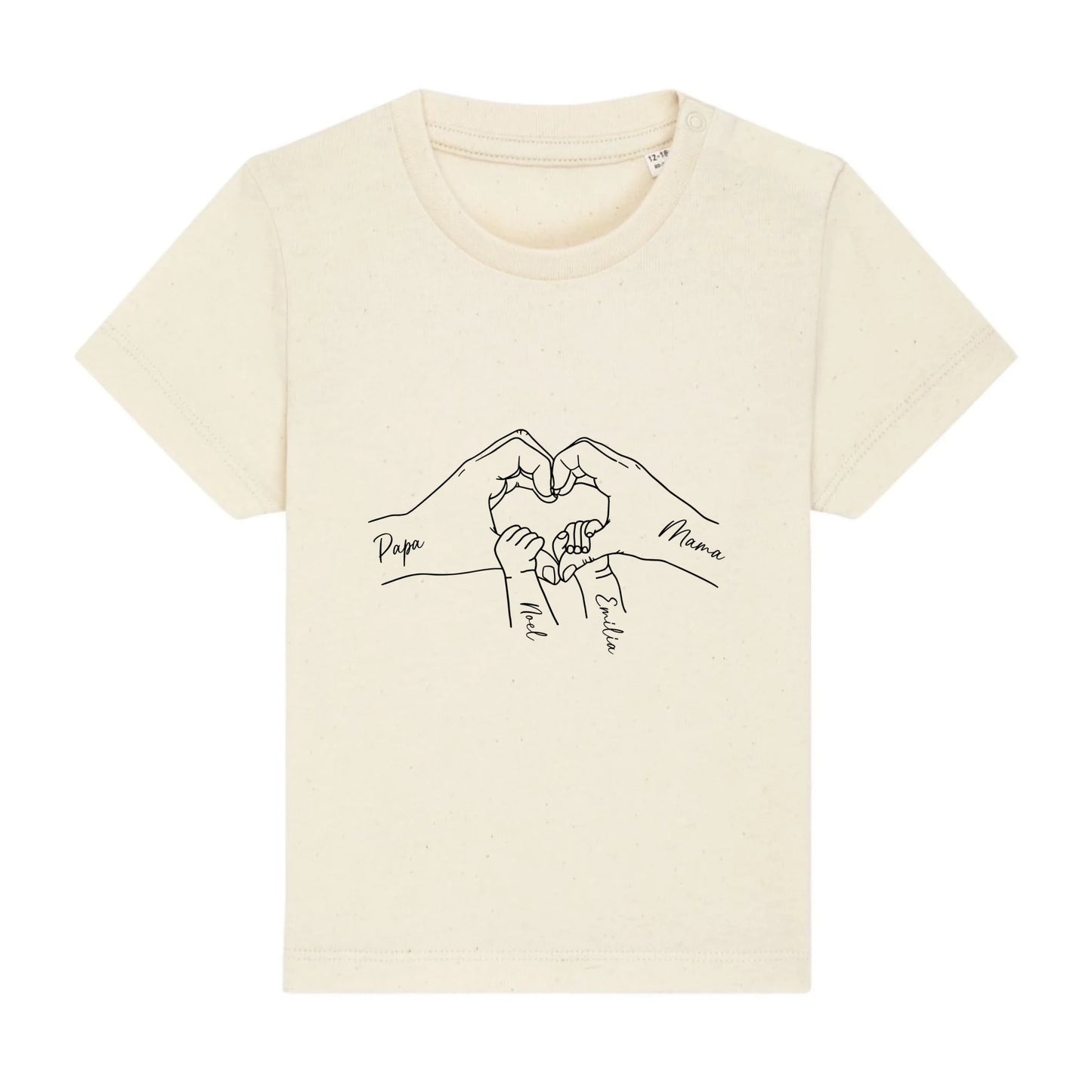 Family Love - Bio Baby Shirt *personalisierbar* Baby Creator T-Shirt ST ST NEU Natural-Raw