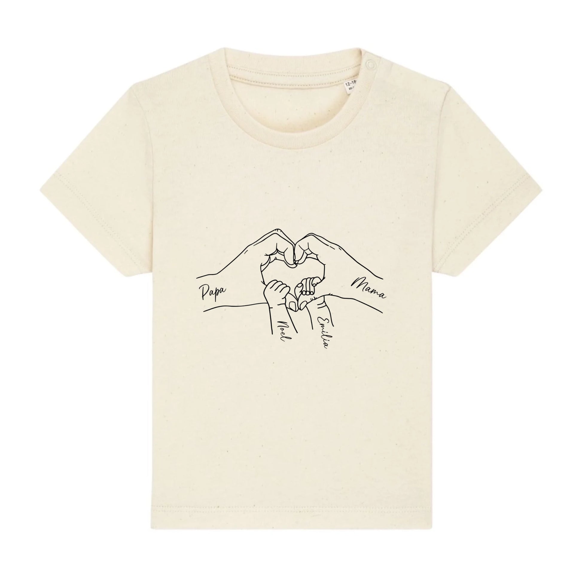 Family Love - Bio Baby Shirt *personalisierbar* Baby Creator T-Shirt ST ST NEU Natural-Raw
