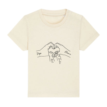 Family Love - Bio Baby Shirt *personalisierbar* Baby Creator T-Shirt ST ST NEU Natural-Raw