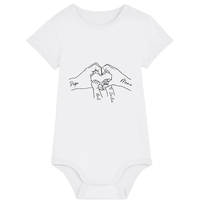 Family Love - Bio Baby Body *personalisierbar* Baby Body ST ST White