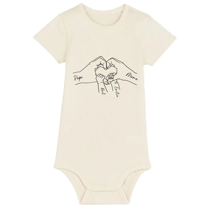 Family Love - Bio Baby Body *personalisierbar* Baby Body ST ST Natural-Raw