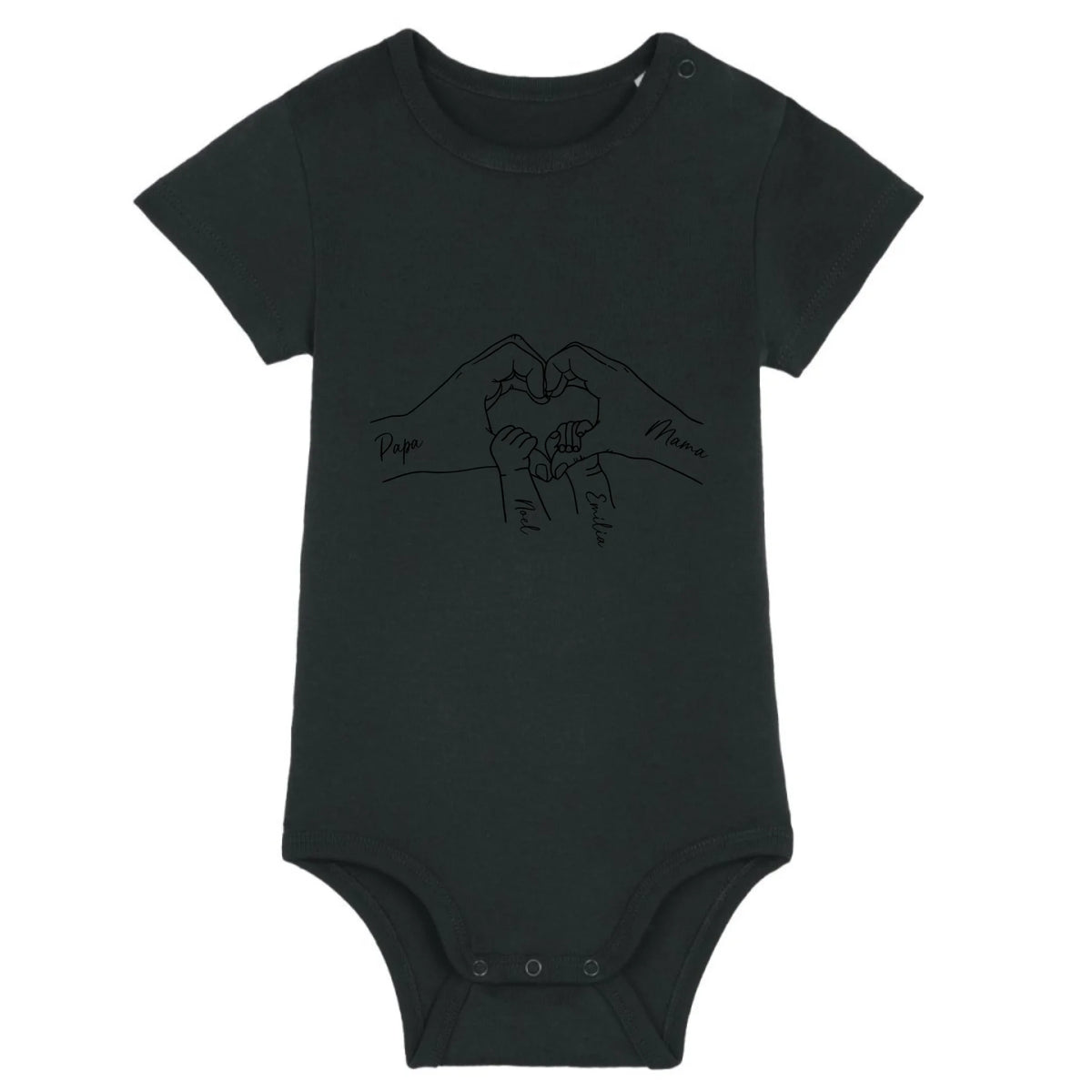 Family Love - Bio Baby Body *personalisierbar* Baby Body ST ST Black