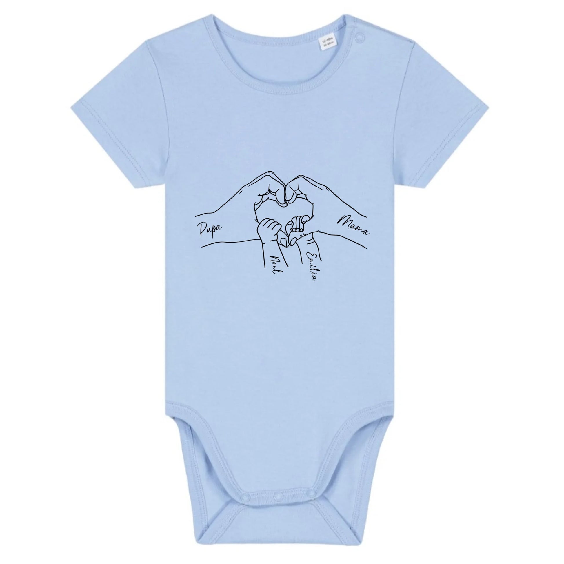 Family Love - Bio Baby Body *personalisierbar* Baby Body ST ST Blue-Soul