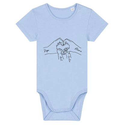 Family Love - Bio Baby Body *personalisierbar* Baby Body ST ST Blue-Soul