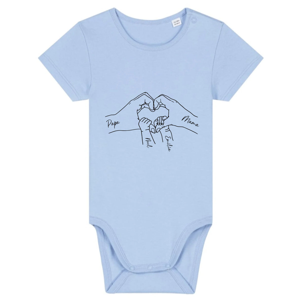 Family Love - Bio Baby Body *personalisierbar* Baby Body ST ST Blue-Soul