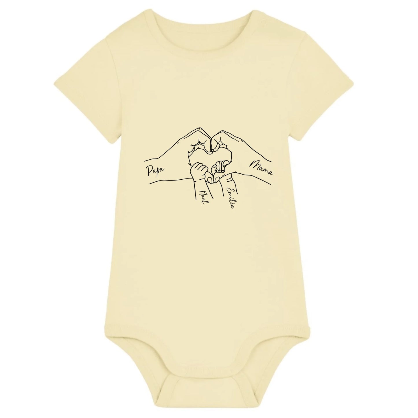 Family Love - Bio Baby Body *personalisierbar* Baby Body ST ST Butter