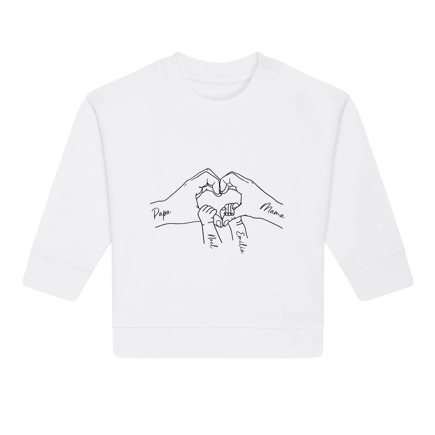 Family Love - Bio Baby Sweatshirt *personalisierbar*