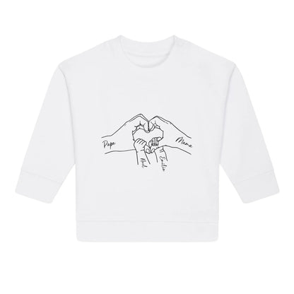 Family Love - Bio Baby Sweatshirt *personalisierbar*