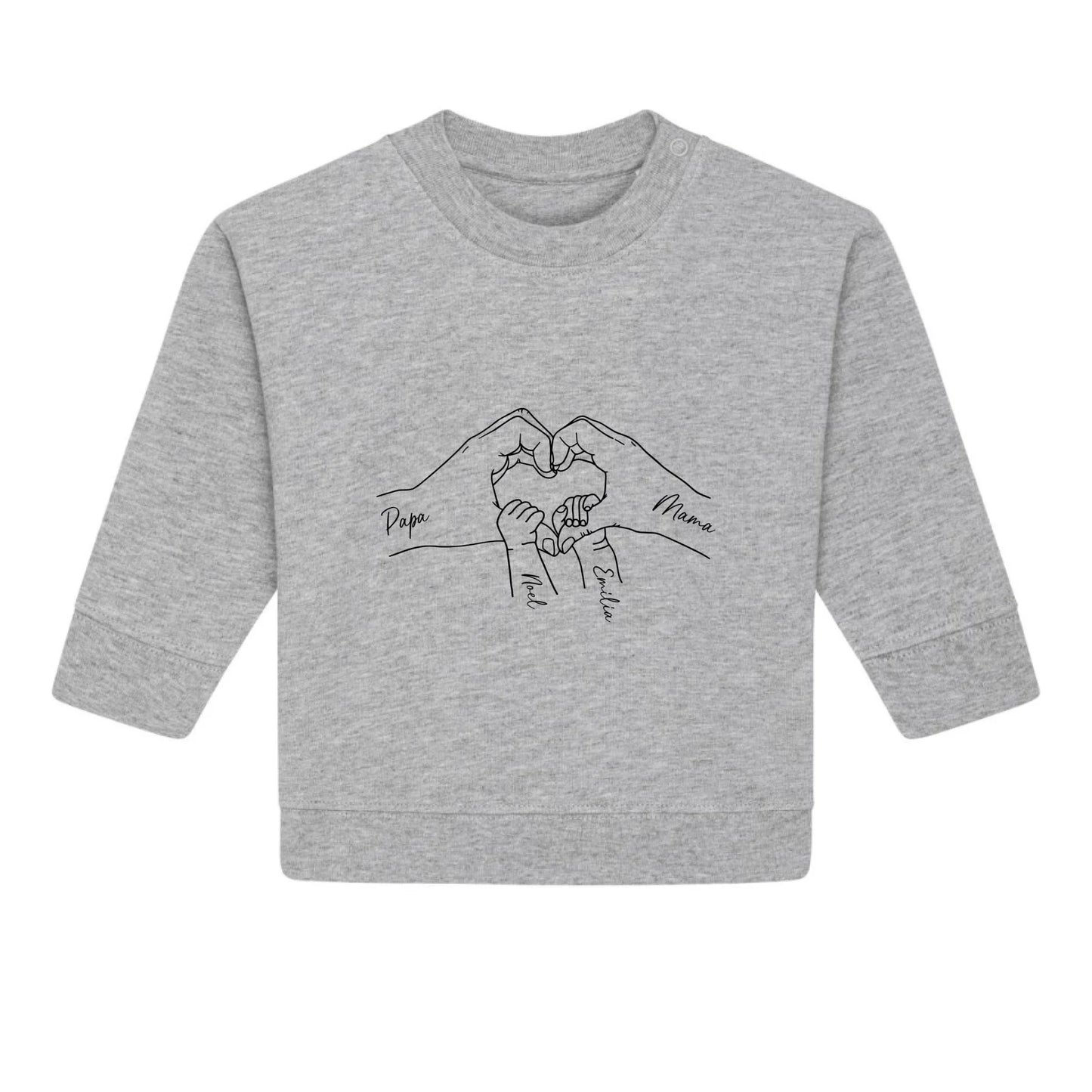 Family Love - Bio Baby Sweatshirt *personalisierbar*