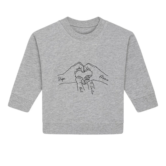 Family Love - Bio Baby Sweatshirt *personalisierbar*