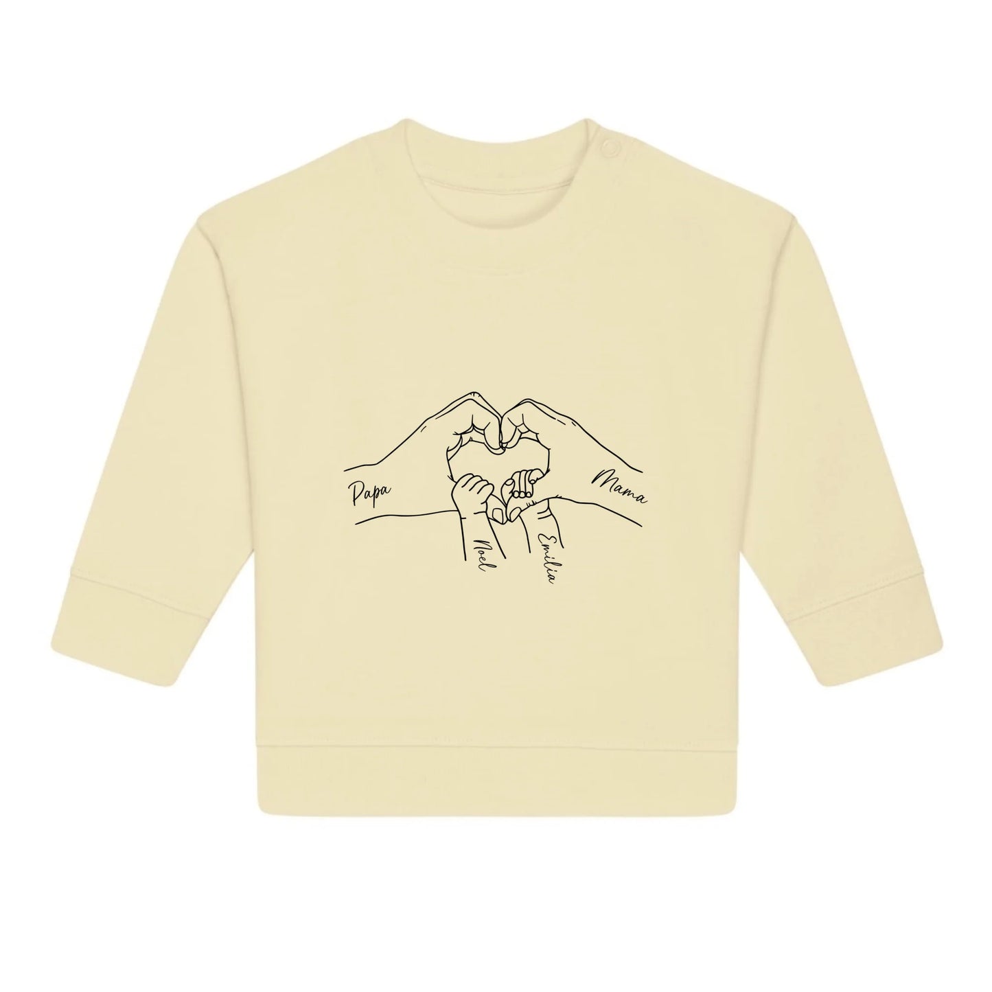 Family Love - Bio Baby Sweatshirt *personalisierbar*