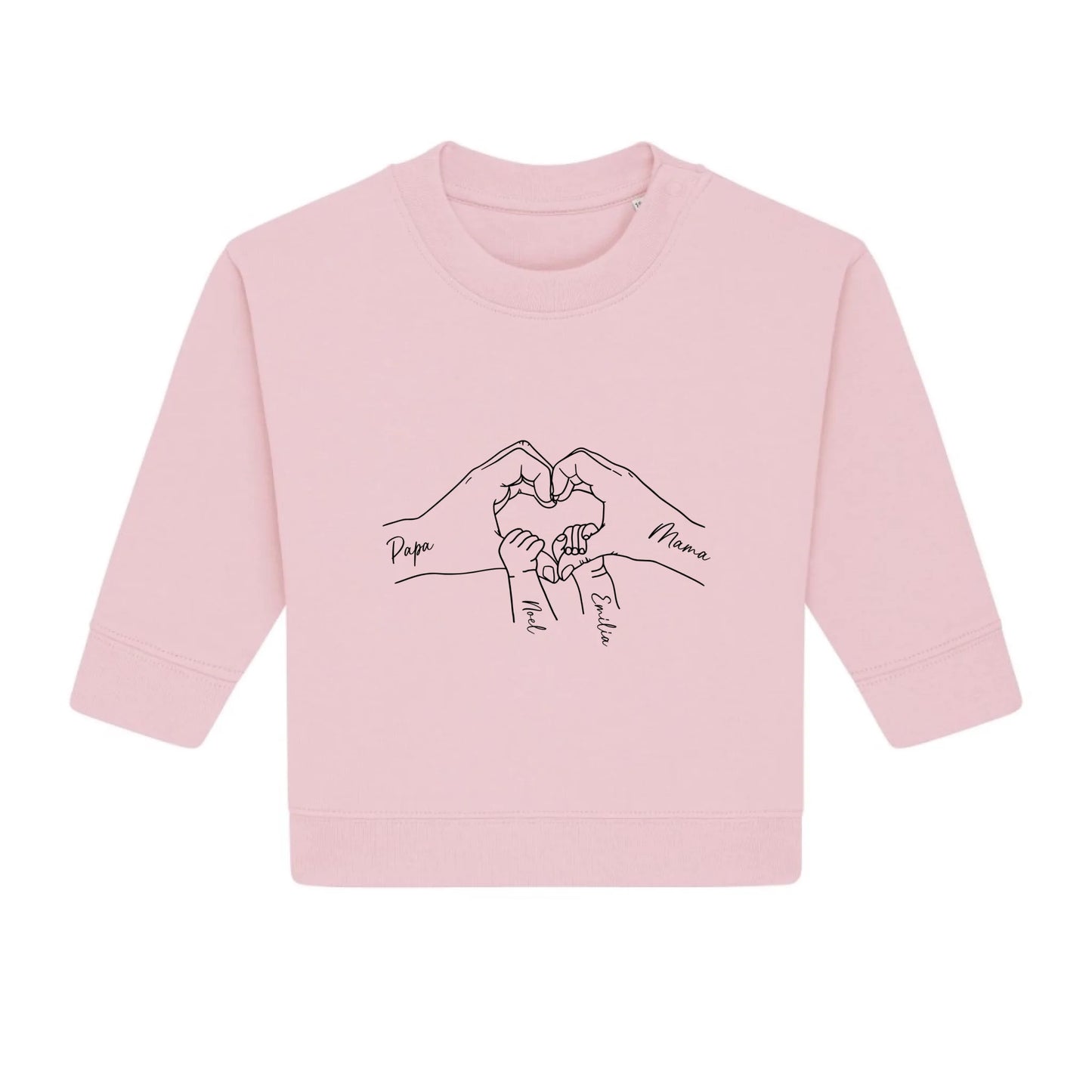 Family Love - Bio Baby Sweatshirt *personalisierbar*