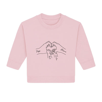 Family Love - Bio Baby Sweatshirt *personalisierbar*