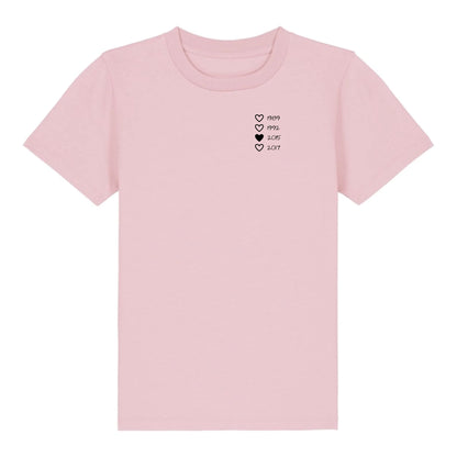Family Hearts - Bio Kinder Shirt *personalisierbar* Mini Creator Shirt 2.0 ST ST Cotton-Pink