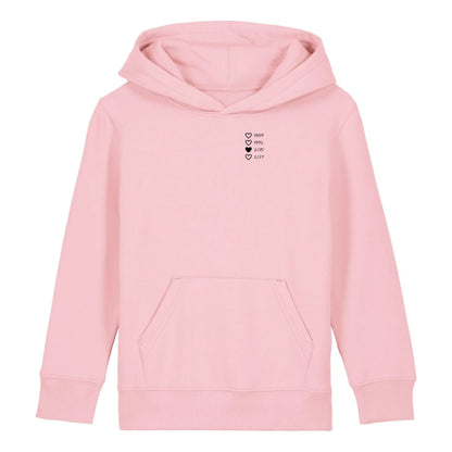 Family Hearts - Bio Kinder Hoodie *personalisierbar* Mini Cruiser Hoodie 2.0 ST ST Cotton-Pink