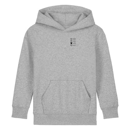Family Hearts - Bio Kinder Hoodie *personalisierbar* Mini Cruiser Hoodie 2.0 ST ST Heather-Grey