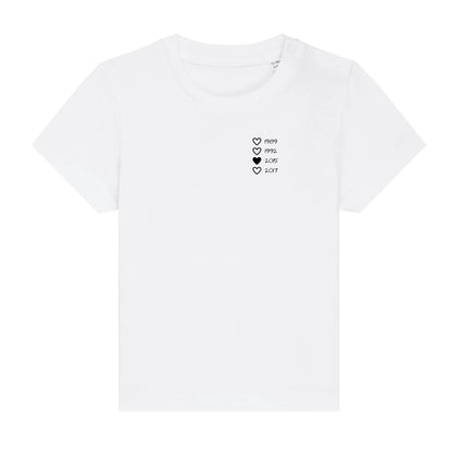 Family Hearts - Bio Baby Shirt *personalisierbar* Baby Creator T-Shirt ST ST NEU White