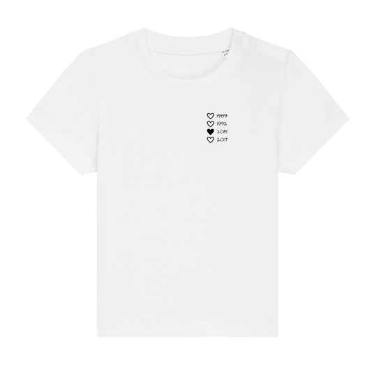 Family Hearts - Bio Baby Shirt *personalisierbar* Baby Creator T-Shirt ST ST NEU White