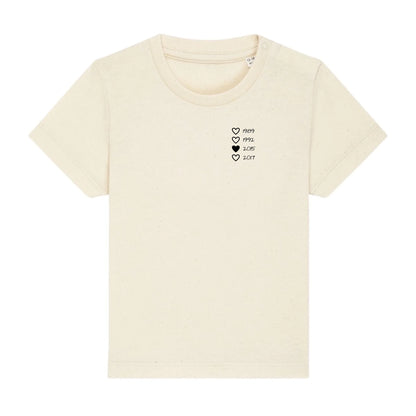 Family Hearts - Bio Baby Shirt *personalisierbar* Baby Creator T-Shirt ST ST NEU Natural-Raw