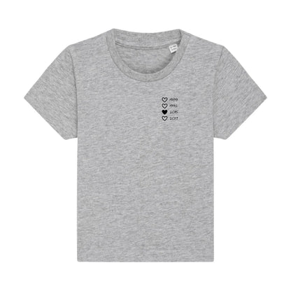 Family Hearts - Bio Baby Shirt *personalisierbar* Baby Creator T-Shirt ST ST NEU Heather-Grey