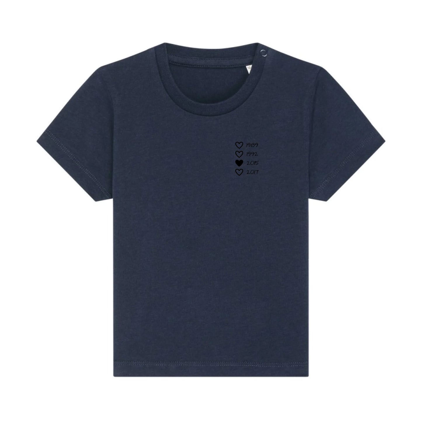 Family Hearts - Bio Baby Shirt *personalisierbar* Baby Creator T-Shirt ST ST NEU French-Navy
