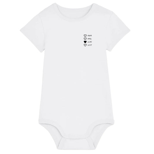 Family Hearts - Bio Baby Body *personalisierbar* Baby Body ST ST White