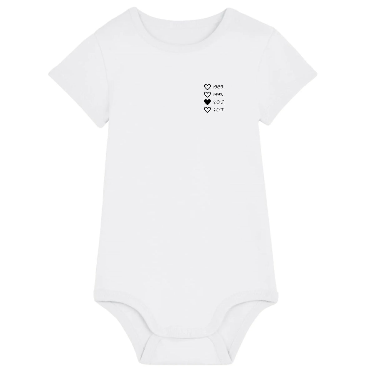 Family Hearts - Bio Baby Body *personalisierbar* Baby Body ST ST White