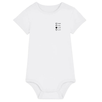 Family Hearts - Bio Baby Body *personalisierbar* Baby Body ST ST White
