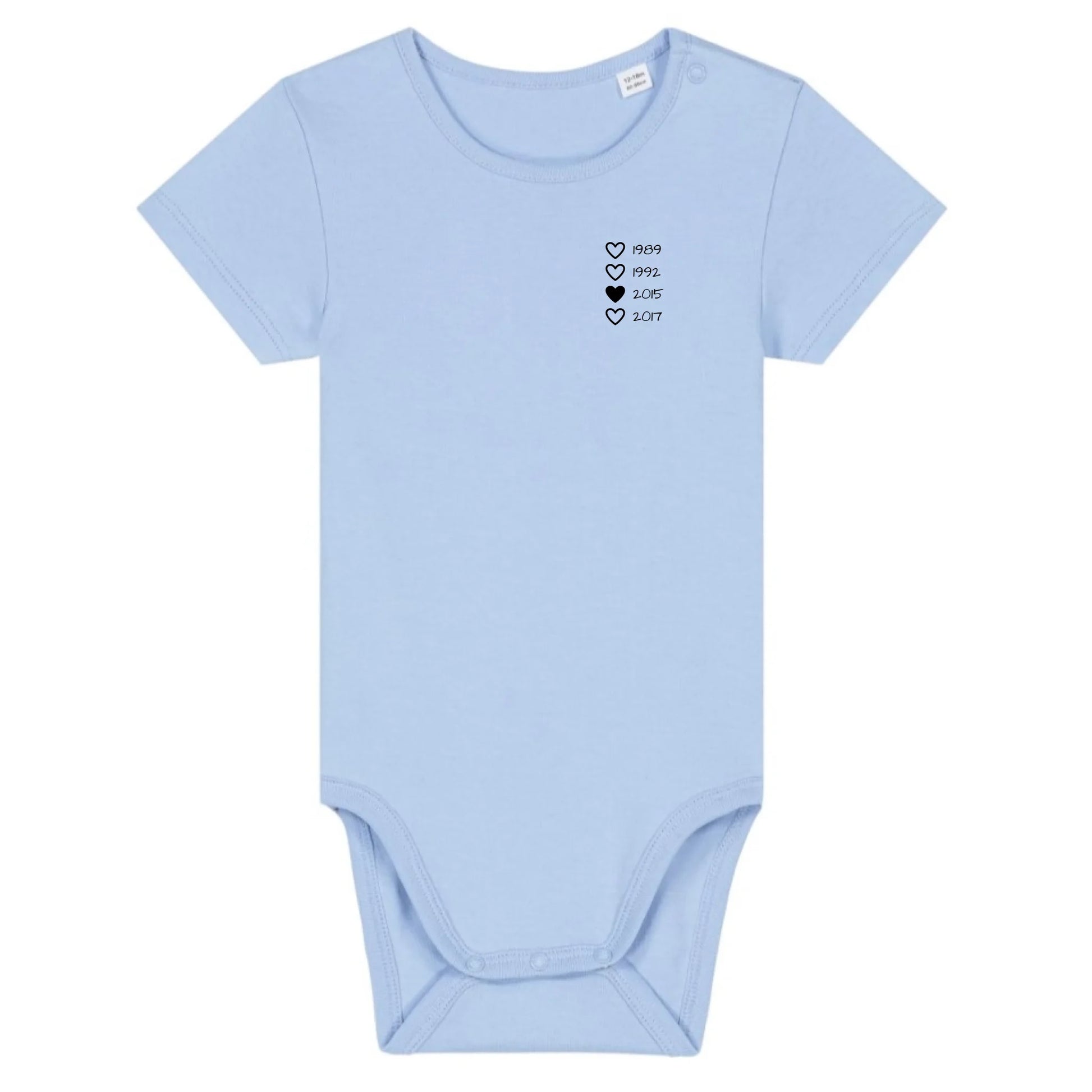 Family Hearts - Bio Baby Body *personalisierbar* Baby Body ST ST Blue-Soul
