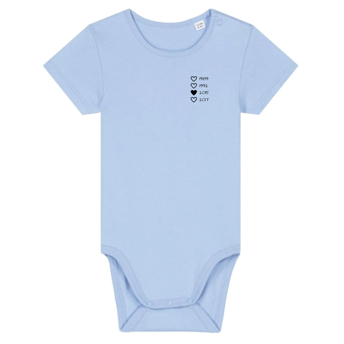 Family Hearts - Bio Baby Body *personalisierbar* Baby Body ST ST Blue-Soul