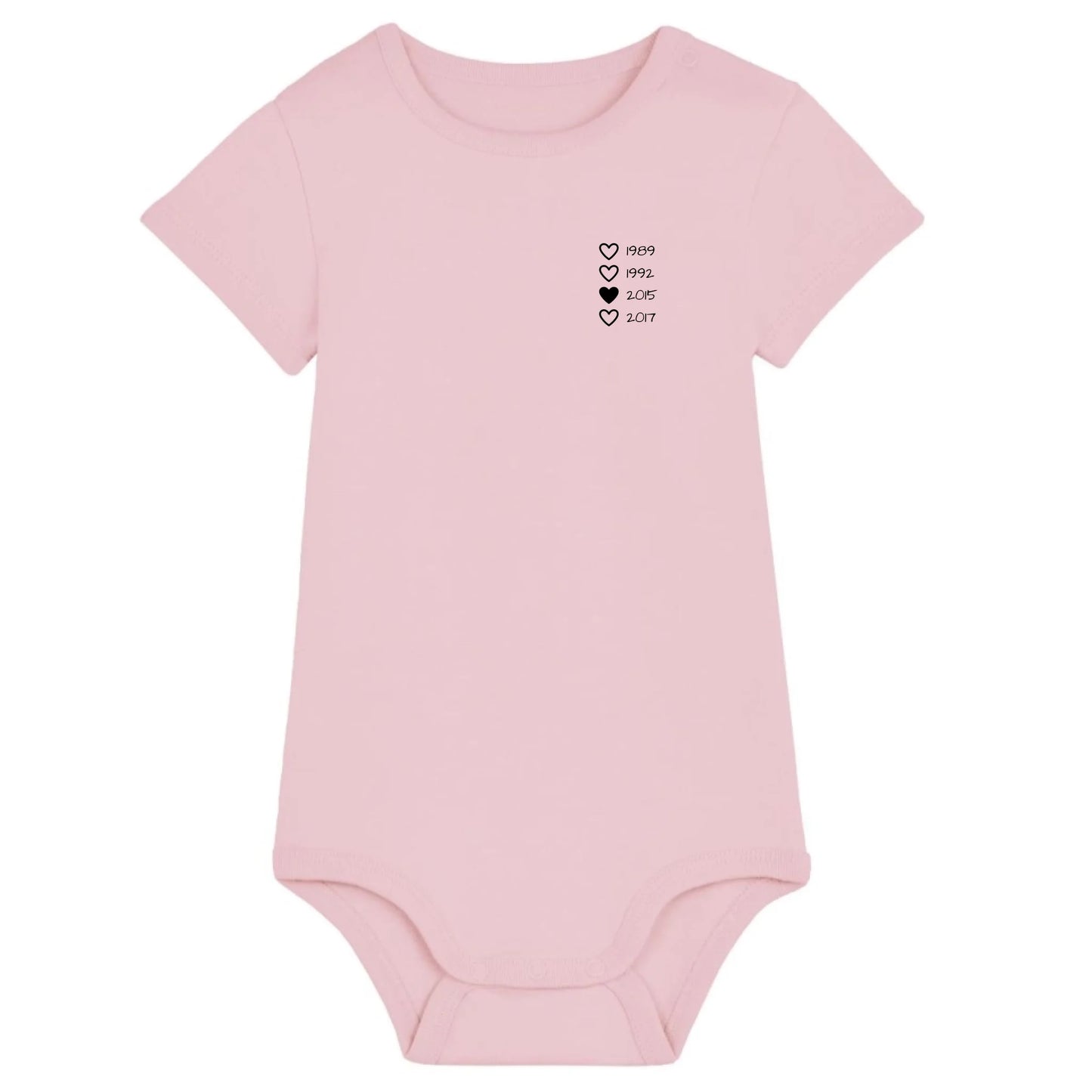 Family Hearts - Bio Baby Body *personalisierbar* Baby Body ST ST Cotton-Pink
